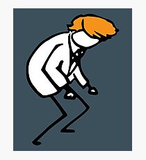 Funny cartoon donald trump Photographic Print