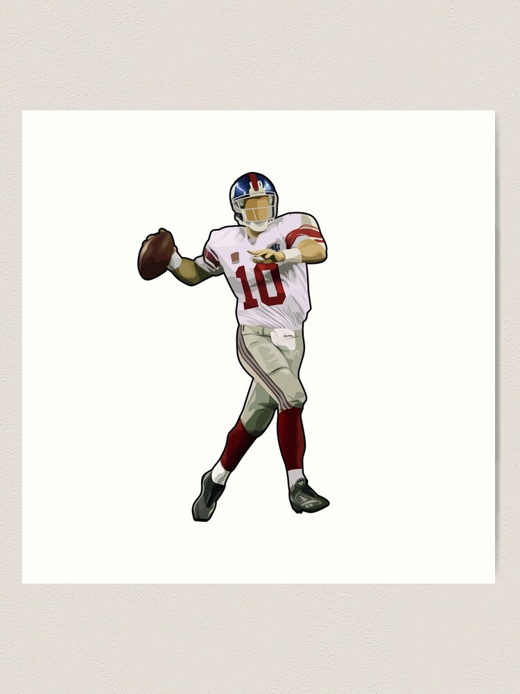 ELI MANNING OLE MISS REBELS ART PRINT IN RED JERSEY