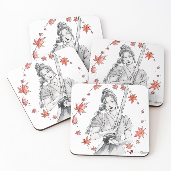 Item preview, Ninja Girls Crimson Leaf designed and sold by TwinBlossomsArt.
