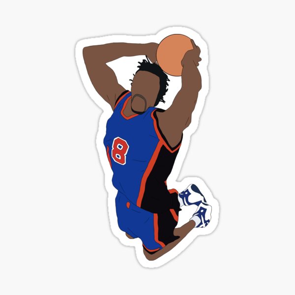 Latrell Sprewell of the New York Knicks goes for a dunk against