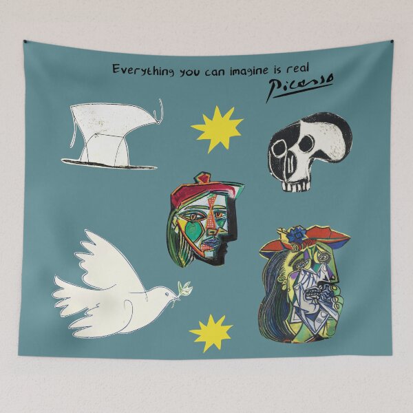Item preview, Picasso Inspired Collage Skull designed and sold by BarcelonaLights.
