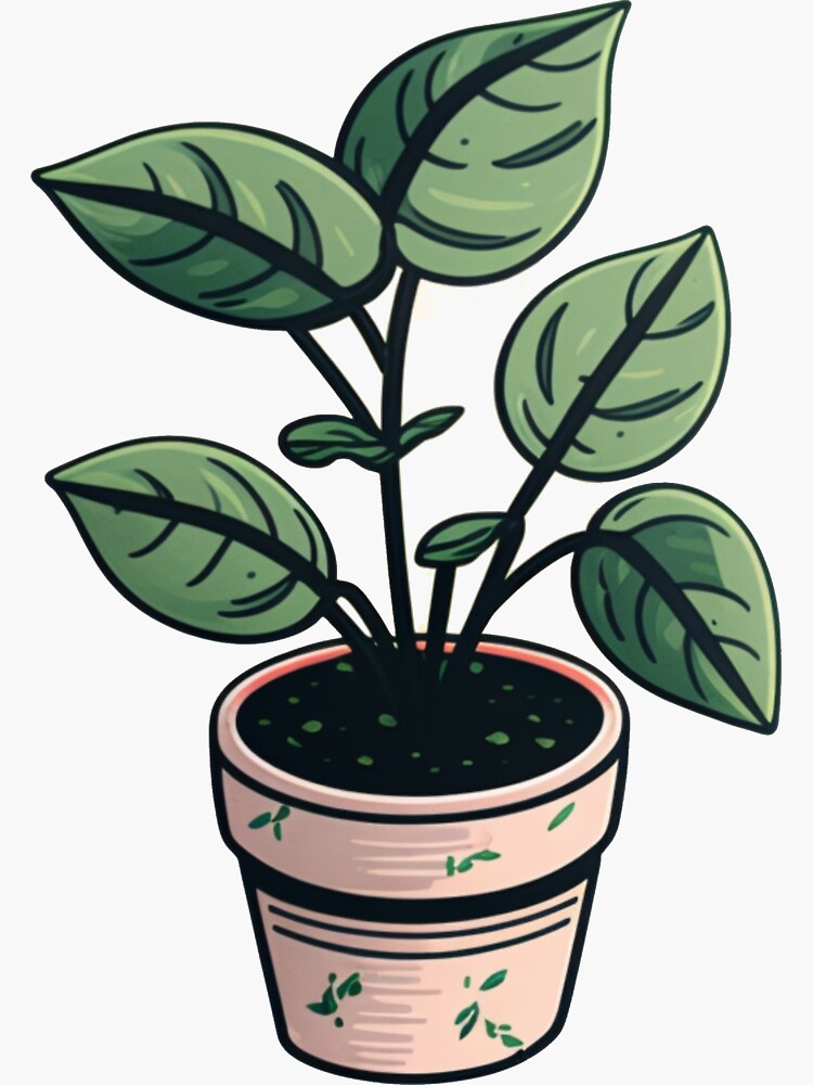 GREENERY - Stickers muraux - Plantes vertes et pots