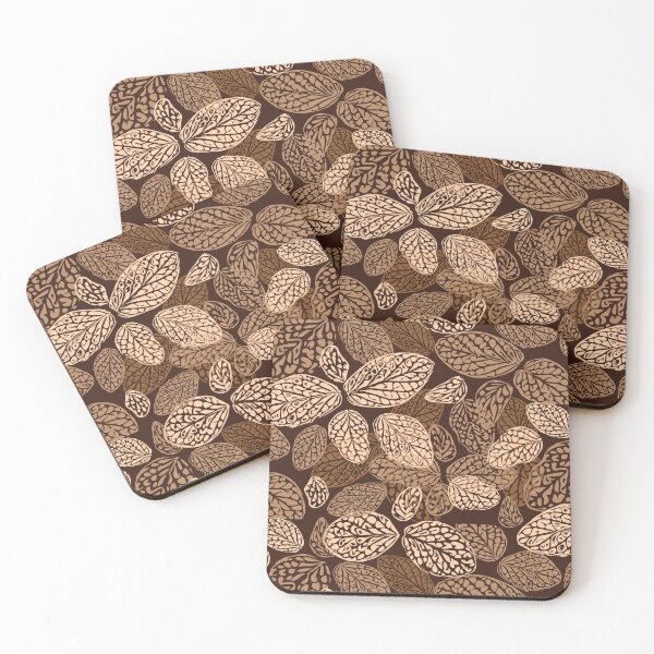 Item preview, Leaves pattern earth tones, brown designed and sold by Katj-A-Studio.