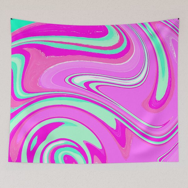 Item preview, Neon Pink, Green, Blue, Purple, Pink Tones, Multicolor, Hot Pink and Mint Green Marble Pattern Design designed and sold by theprintedclub.