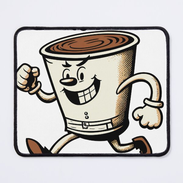 Item preview, Vintage coffee cup cartoon character designed and sold by artefacta.