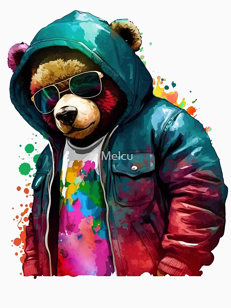 Cartoon Bear Graphic T-shirt for Boys - 3D Digital Print, Active and  Stretchy Short Sleeve Tee for Summer Outdoor Fun - Kid's Clothing with Fun  and Pl