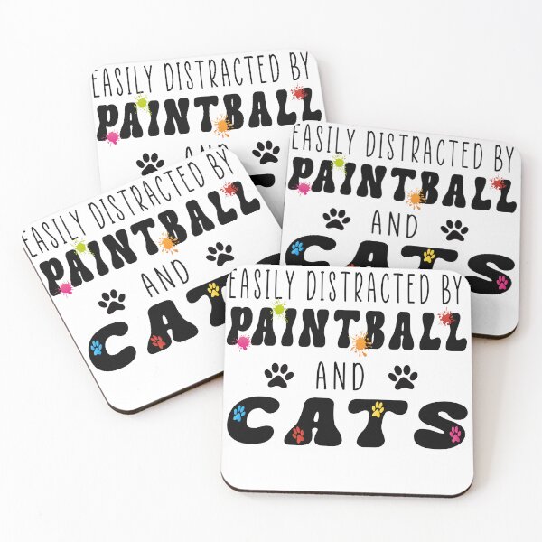 Item preview, Best selling Easily Distracted By Paintball And Cats for Paintball lover designed and sold by LiteforART.
