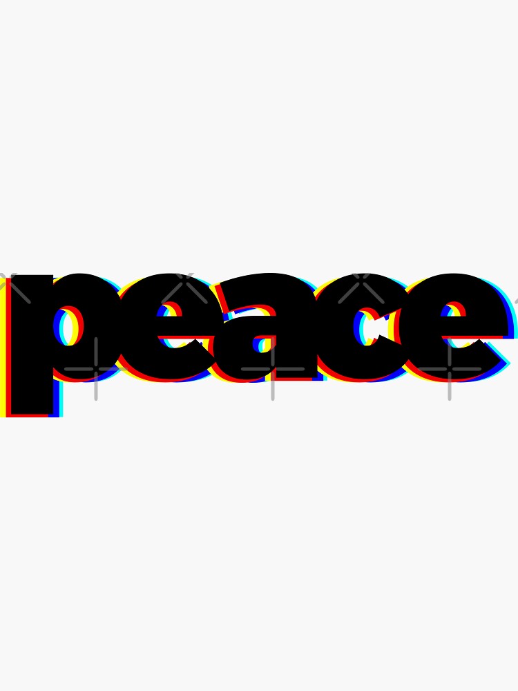 Thumbnail 3 of 3, Sticker, Peace designed and sold by kloiks.
