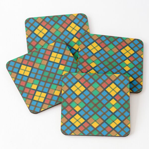 Item preview, Square Colorful Plaid Pattern designed and sold by Juliascutecornr.