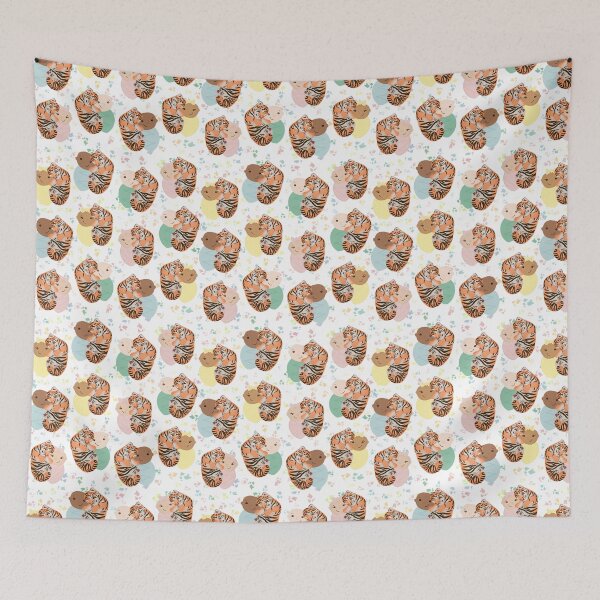 Item preview, Baby Cuddling Tiger Cub Nursery Decor Paradise Goals designed and sold by RegalitosParaTi.