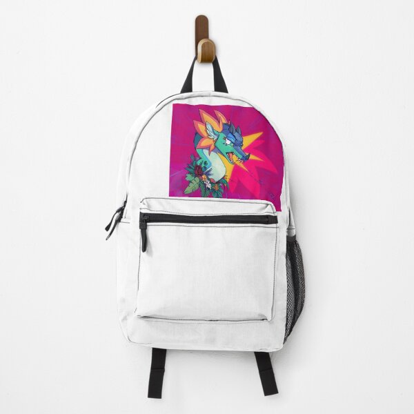 Item preview, Glory - Rainwing con plantas | alas de fuego - fondo rosa designed and sold by Aloe Wing.
