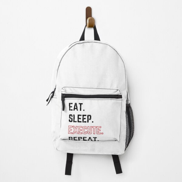 Item preview, Eat Sleep Execute Repeat modified white background distressed designed and sold by KingsManKind.
