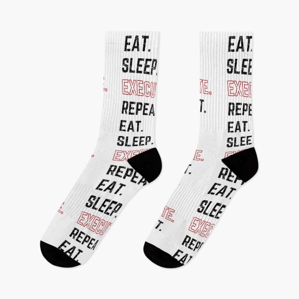 Item preview, Eat Sleep Execute Repeat modified white background distressed designed and sold by KingsManKind.