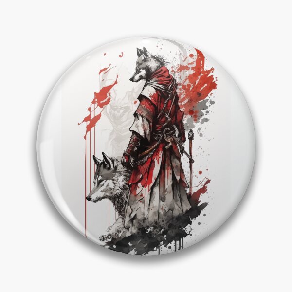 Item preview, Wolf god with his spirit animal water colour designed and sold by Visual-wallart.