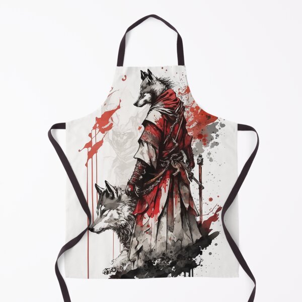 Item preview, Wolf god with his spirit animal water colour designed and sold by Visual-wallart.