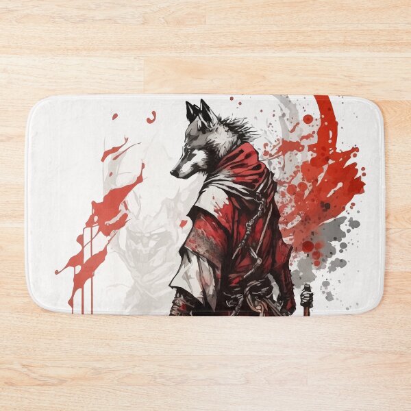 Item preview, Wolf god with his spirit animal water colour designed and sold by Visual-wallart.