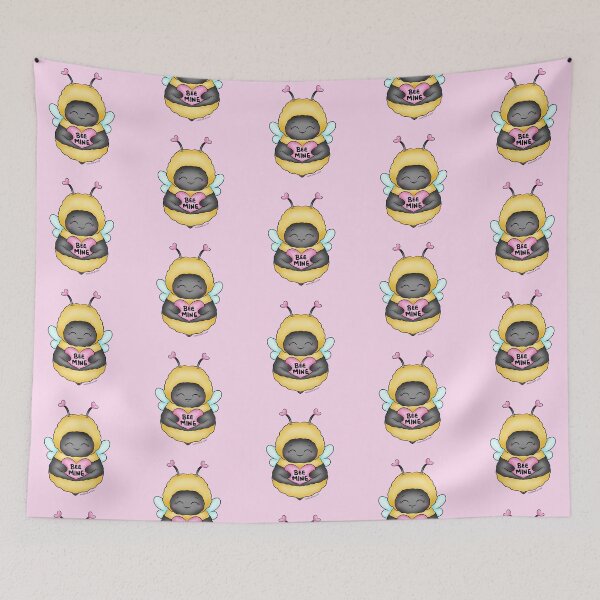 Item preview, Cute Fluffy Bumble Bee - Bee Mine! designed and sold by PancakeAndLoaf.