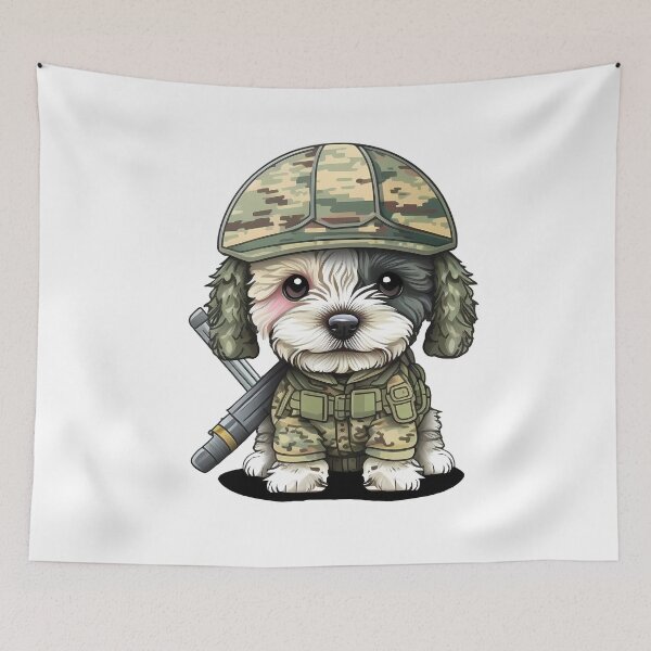 Item preview, Cute little Dog Soldier designed and sold by Melcu.