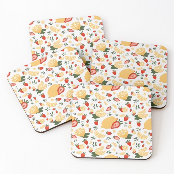 Item preview, Cutesy Watercolor Strawberry Lemonade Pattern Light designed and sold by Bee-Witched.