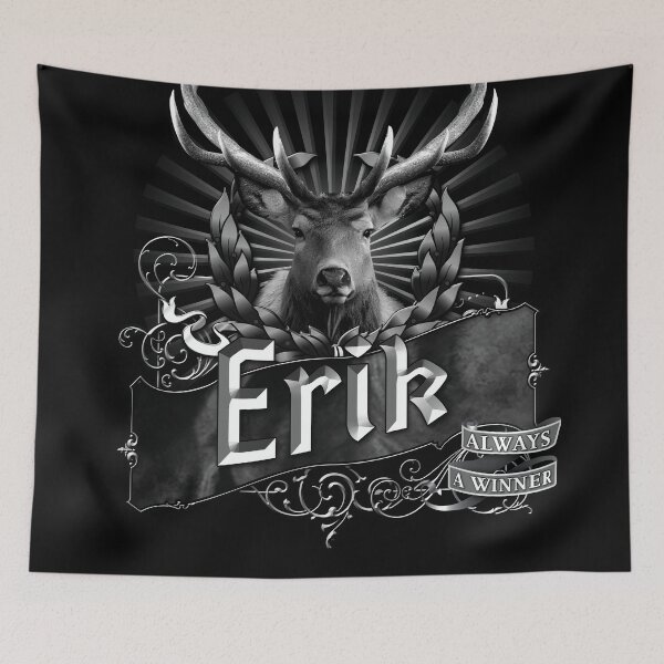 Item preview, Old-Timey Deer/Buck Label with Erik on it: A Vintage-Inspired Piece of Badassery designed and sold by PlaTolstoy.