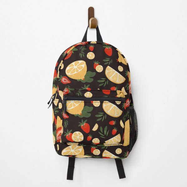 Item preview, Cutesy Watercolor Strawberry Lemonade Pattern Dark designed and sold by Bee-Witched.