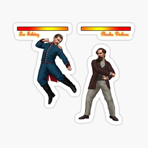 Artikel-Vorschau von Dickens vs. Leo Tolstoi, Runde 2, designt und verkauft von Write-N-Fight.