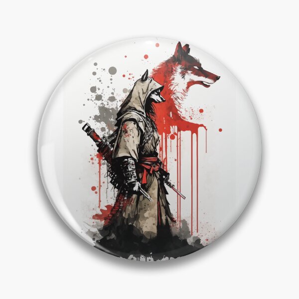 Item preview, Wolf god with his spirit animal water color designed and sold by Visual-wallart.