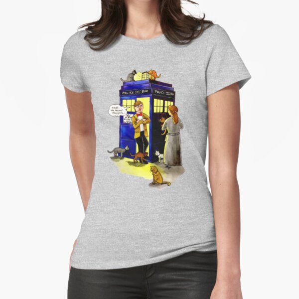 Cat Lady Companion Fitted T-Shirt