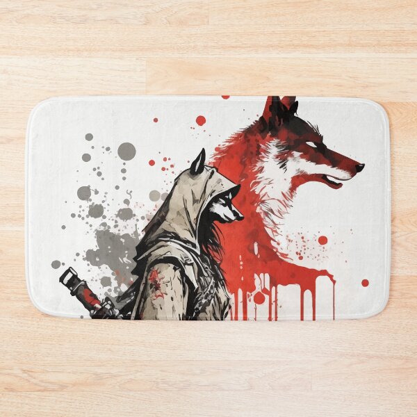 Item preview, Wolf god with his spirit animal water color designed and sold by Visual-wallart.