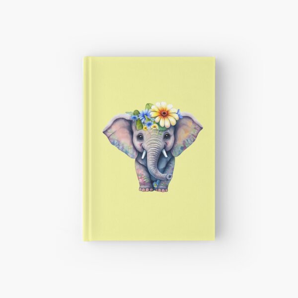 Item preview, adorable elephant with flowers on his head designed and sold by Blue-Fall.