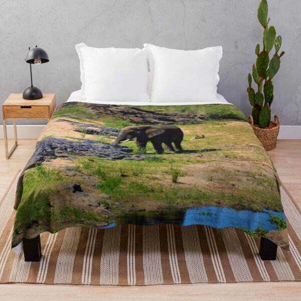 Item preview, Young Elephant on the Crocodile River designed and sold by Fitra Arts.