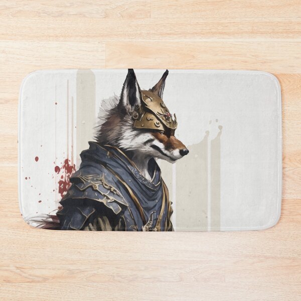 Item preview, Werewolf samurai warrior red ink paint designed and sold by Visual-wallart.