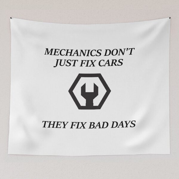 Item preview, Mechanic - Fixing Bad Days Black designed and sold by Standard Deviation Co.