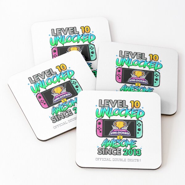 Item preview, Level 10 Unlocked 10th Birthday 10 Year Old Boy Gamer Bday   designed and sold by AXIOM13.