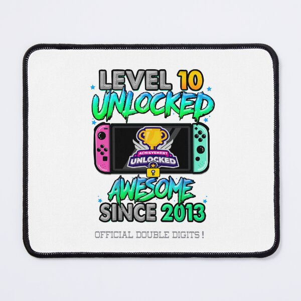 Item preview, Level 10 Unlocked 10th Birthday 10 Year Old Boy Gamer Bday designed and sold by AXIOM13.