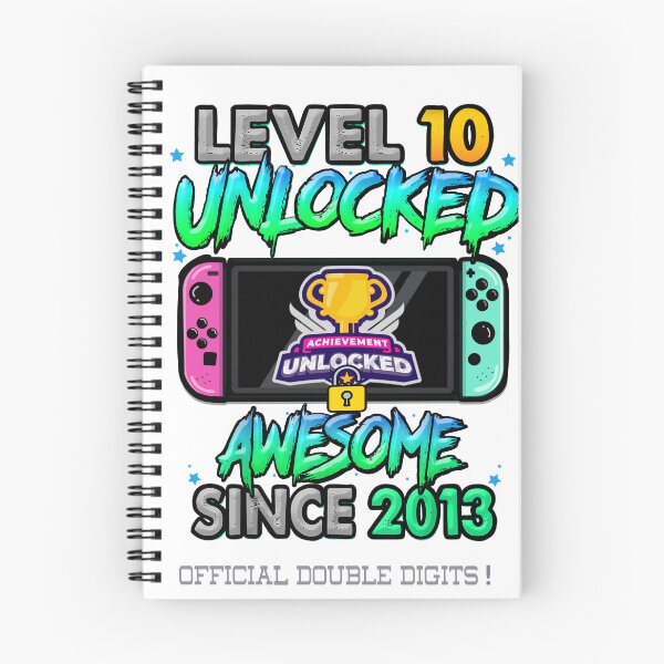 Item preview, Level 10 Unlocked 10th Birthday 10 Year Old Boy Gamer Bday   designed and sold by AXIOM13.