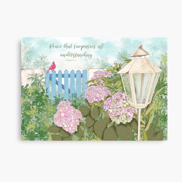 My secret garden with beautiful flowers Canvas Print