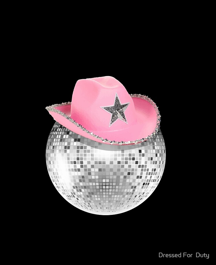 iPad-Hülle & Skin for Sale mit Disco-Retro-Ball mit rosa Cowboyhut  Art.-Nr von Dressed For Duty