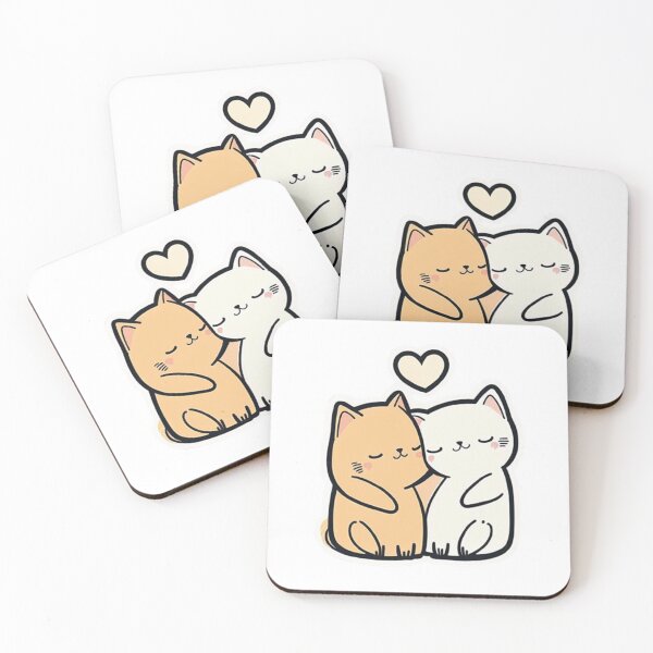 Item preview, Cute love cats designed and sold by ShopLeilaArt.