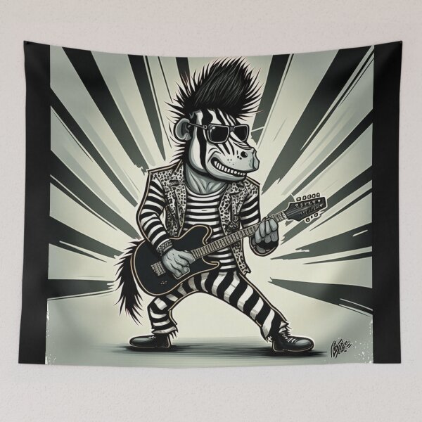 Item preview, Zebra Rockera: the must-have for all rock lovers designed and sold by BeerBot.