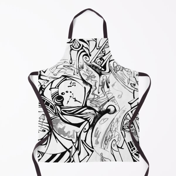 Item preview, Chaotic Inky Doodle Black and White designed and sold by inkymoods.