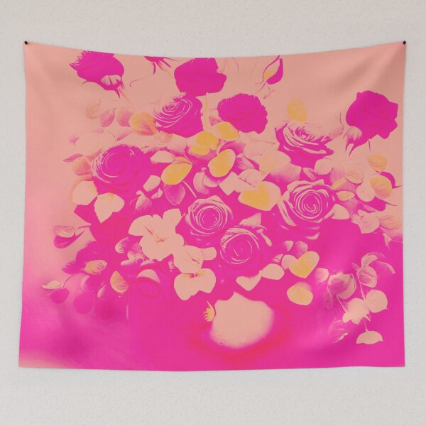 Item preview, Abstract Pink Roses in Vase designed and sold by asurtiumgreen.