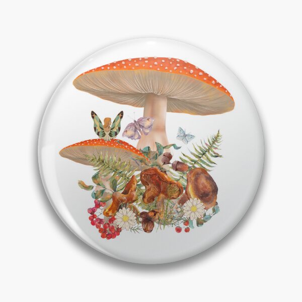 Item preview, Cute cottage core mushroom scene with a fairy and flowers designed and sold by MeetMatilda.