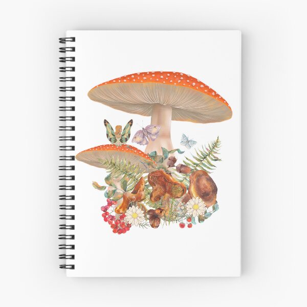 Item preview, Cute cottage core mushroom scene with a fairy and flowers designed and sold by MeetMatilda.