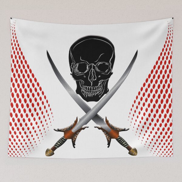Item preview, A human skull between two swords designed and sold by Bigrow.