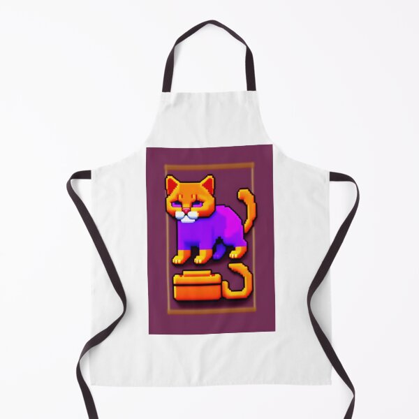 Item preview, Pixel cat NFT art purple with orange designed and sold by CyberArtsy.