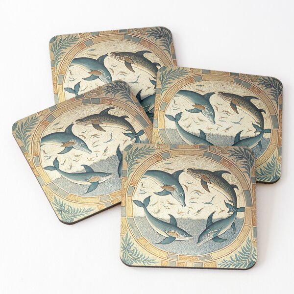 Item preview, Minoan Dplphin Mosaic Fresco - Crete - Ancient Cretan History - Minos designed and sold by Styrman.