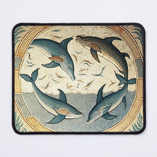 Item preview, Minoan Dplphin Mosaic Fresco - Crete - Ancient Cretan History - Minos designed and sold by Styrman.