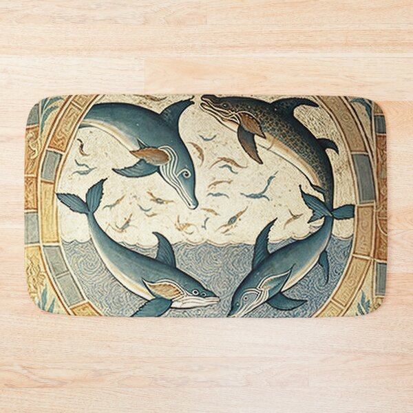 Item preview, Minoan Dplphin Mosaic Fresco - Crete - Ancient Cretan History - Minos designed and sold by Styrman.