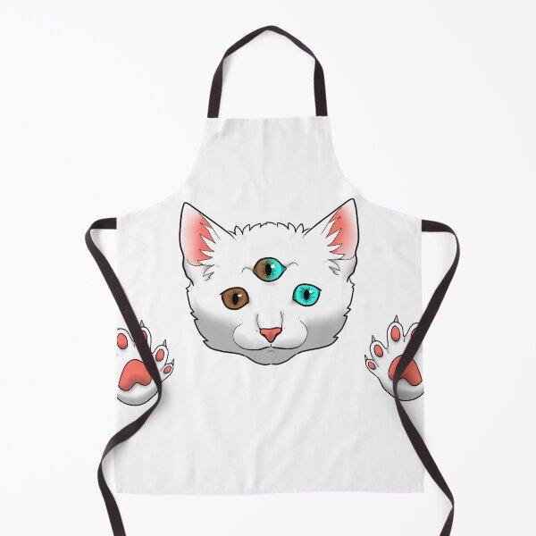 Item preview, White Heterochromatic Psychic Cat designed and sold by SharpArtemis.